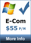 The E-Commerce Plan, 100 emails, 1000 meg space, 3000 meg bandwdith.