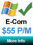 The E-Commerce Plan, 100 emails, 1000 meg space, 3000 meg bandwdith.