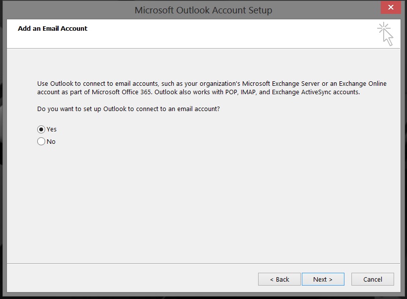 Setup outlook 2013