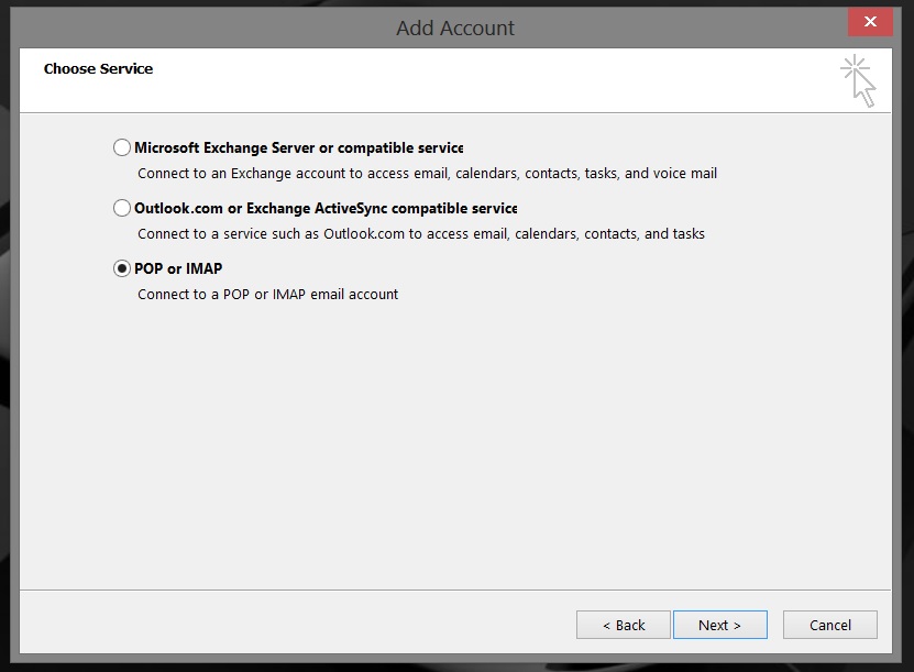 Outlook 2013 on apexhost mail servers