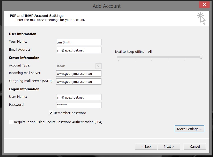 Create email account in outlook 2013